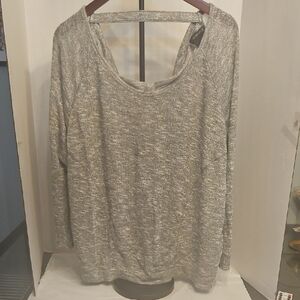 Lane Bryant Metallic Silver Sweater